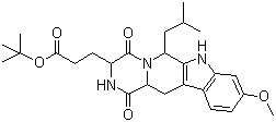 structure of CAS# 461054-93-3, Ko 143;(3S,6S,12aS)-1,2,3,4,6,7,12,12a-Octahydro-9-methoxy-6-(2-methylpropyl)-1,4-dioxopyrazino[1',2':1,6]pyrido[3,4-b]indole-3-propanoic acid 1,1-dimethylethyl ester