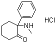 结构式 CAS# 4631-27-0, 2-(甲基氨基)-2-苯基环己酮盐酸盐