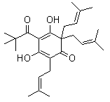 Lupulone beta-acid molecular structure (CAS 468-28-0)
