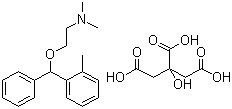 结构式 CAS# 4682-36-4, 枸櫞酸奧芬那君; 柠檬酸邻甲苯海拉明; beta-二甲基氨基乙基-2-甲基二苯甲醚柠檬酸盐