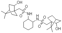 (1R,1'R,2S,2'S,4S,4'S)-N,N'-(1S,2S)-1,2-Cyclohexanediylbis[2-hydroxy-7,7-dimethylbicyclo[2.2.1]heptane-1-methanesulfonamide molecular structure (CAS 470665-33-9)