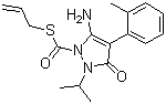 1-[(2-Propenylthio)carbonyl]-2-(1-methylethyl)-4-(2-methylphenyl)-5-amino-1H-pyrazol-3-one molecular structure (CAS 473798-59-3)