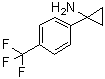 structure of CAS# 474709-86-9, 1-[4-(Trifluoromethyl)phenyl]cyclopropanamine;1-Amino-1-(4-trifluoromethylphenyl)cyclopropane