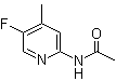 结构式 CAS# 475060-21-0, N-(5-氟-4-甲基-2-吡啶基)乙酰胺