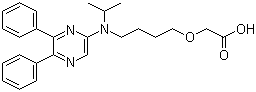 structure of CAS# 475085-57-5, [4-[(5,6-Diphenylpyrazinyl)(1-methylethyl)amino]butoxy]acetic acid;ACT 333679; MRE 269