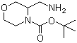 结构式 CAS# 475106-18-4, 3-氨基甲基吗啉-4-甲酸叔丁酯