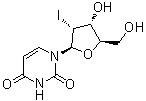结构式 CAS# 4753-03-1, 2'-碘-2'-脱氧尿苷