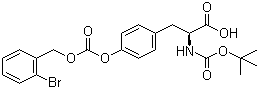 N-叔丁氧羰基-O-(2-溴苄氧羰基)-L-酪氨酸分子结构 (CAS 47689-67-8)