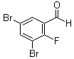 3,5-Dibromo-2-fluorobenzaldehyde molecular structure (CAS 477535-40-3)