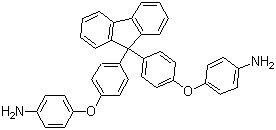 structure of CAS# 47823-88-1, 9,9-Bis[4-(4-aminophenoxy)phenyl] fluorene;4,4'-[9H-Fluoren-9-ylidenebis(4,1-phenyleneoxy)]bisbenzenamine