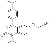 structure of CAS# 478963-79-0, 1-(1-Methylethyl)-4-[4-(1-methylethyl)phenyl]-6-(2-propyn-1-yloxy)-2(1H)-quinazolinone