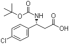Boc-(R)-3-Amino-3-(4-chlorophenyl)propionic acid molecular structure (CAS 479064-93-2)