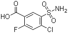 structure of CAS# 4793-22-0, 4-Chloro-2-fluoro-5-sulfamylbenzoic acid;5-(Aminosulfonyl)-4-chloro-2-fluorobenzoic acid