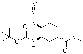 tert-Butyl [(1R,2S,5S)-2-azido-5-[(dimethylamino)carbonyl]cyclohexyl]carbamate molecular structure (CAS 480450-69-9)