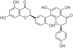 结构式 CAS# 48236-96-0, 四氢阿曼托黄素; 穗花杉双黄酮
