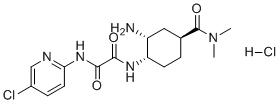 N1-{(1S,2R,4S)-2-amino-4-[(dimethylamino)carbonyl]-cyclohexyl}-N2-(5-chloropyridin-2-yl)ethanediamide hydrochloride molecular structure (CAS 482375-18-8)