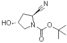 结构式 CAS# 483366-12-7, (2S,4R)-2-氰基-4-羟基-1-吡咯烷羧酸叔丁酯