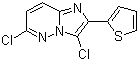 3,6-Dichloro-2-(2-thienyl)imidazo[1,2-b]pyridazine molecular structure (CAS 483367-56-2)