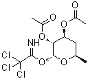 4,6-二脱氧-alpha-D-吡喃木己糖 2,3-二乙酸酯 1-(2,2,2-三氯乙亚氨酸酯)分子结构 (CAS 485809-87-8)