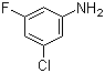 结构式 CAS# 4863-91-6, 3-氯-5-氟苯胺