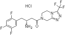 Sitagliptin monohydrochloride molecular structure (CAS 486459-71-6)