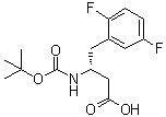 (R)-3-[((tert-Butoxy)carbonyl)amino]-4-(2,5-difluorophenyl)butanoic acid molecular structure (CAS 486459-98-7)