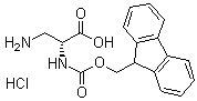 3-Amino-N-[(9H-fluoren-9-ylmethoxy)carbonyl]-D-alanine monohydrochloride molecular structure (CAS 487027-89-4)
