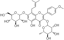 结构式 CAS# 489-32-7, 淫羊藿苷; 淫羊藿甙; 淫羊藿提取物