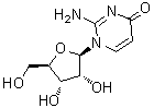 2-氨基-1-beta-D-呋喃核糖基-4(1H)-嘧啶酮分子结构 (CAS 489-59-8)