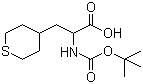 2-N-Boc-Amino-3-(4-tetrahydrothiopyranyl)propionic acid molecular structure (CAS 494210-67-2)
