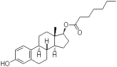 Oestradiol 17-heptanoate molecular structure (CAS 4956-37-0)
