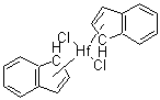 structure of CAS# 49596-05-6, Dichlorobis(eta5-indenyl)hafnium;Dichlorobis(pi-indenyl)hafnium