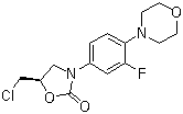 (5R)-5-(Chloromethyl)-3-[3-fluoro-4-(4-morpholinyl)phenyl]-2-oxazolidinone molecular structure (CAS 496031-57-3)