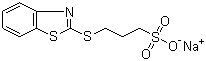 结构式 CAS# 49625-94-7, 3-(苯骈噻唑-2-巯基)-丙烷磺酸钠
