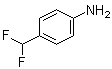 structure of CAS# 49658-26-6, 4-(Difluoromethyl)aniline;p-(Difluoromethyl)aniline; alpha,alpha-Difluoro-p-toluidine