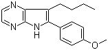 结构式 CAS# 496864-15-4, 7-丁基-6-(4-甲氧基苯基)-5H-吡咯并[2,3-b]吡嗪
