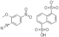 2-Methoxy-4-nitrobenzenediazonium 1,5-naphthalenedisulfonate molecular structure (CAS 49735-71-9)