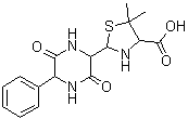 2-(3,6-Dioxo-5-phenyl-2-piperazinyl)-5,5-dimethyl-4-thiazolidinecarboxylic acid molecular structure (CAS 49841-96-5)