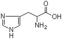 结构式 CAS# 4998-57-6, DL-组氨酸; DL-2-氨基-3-(1H-咪唑-4-基)丙酸