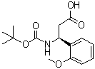 structure of CAS# 499995-76-5, (betaS)-beta-[[(1,1-Dimethylethoxy)carbonyl]amino]-2-methoxybenzenepropanoic acid