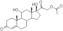 Hydrocortisone acetate molecular structure (CAS 50-03-3)