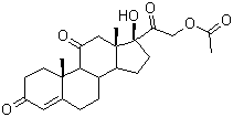 Cortisone acetate molecular structure (CAS 50-04-4)