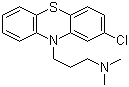 structure of CAS# 50-53-3, Chlorpromazine;3-(2-Chloro-10H-phenothiazin-10-yl)-N,N-dimethylpropan-1-amine