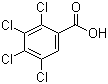 structure of CAS# 50-74-8, 2,3,4,5-Tetrachlorobenzoic acid