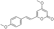 structure of CAS# 500-62-9, Yangonin;4-Methoxy-6-[(E)-2-(4-methoxyphenyl)vinyl]-2H-pyran-2-one