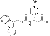 (betaS)-beta-[[(9H-Fluoren-9-ylmethoxy)carbonyl]amino]-4-hydroxybenzenepropanoic acid molecular structure (CAS 501015-33-4)