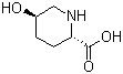 (2S,5R)-trans-5-Hydroxypiperidine-2-carboxylic acid molecular structure (CAS 50439-45-7)
