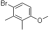 structure of CAS# 50638-48-7, 4-Bromo-2,3-dimethylanisole;1-Bromo-2,3-dimethyl-4-methoxybenzene; 1-Bromo-4-methoxy-2,3-dimethylbenzene