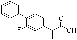 structure of CAS# 5104-49-4, Flurbiprofen;3-Fluoro-4-phenylhydratropic acid; Ansaid