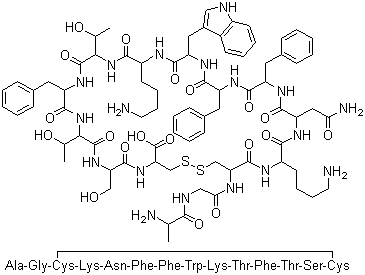 structure of CAS# 51110-01-1, Somatostatin;Growth hormone release-inhibiting factor
